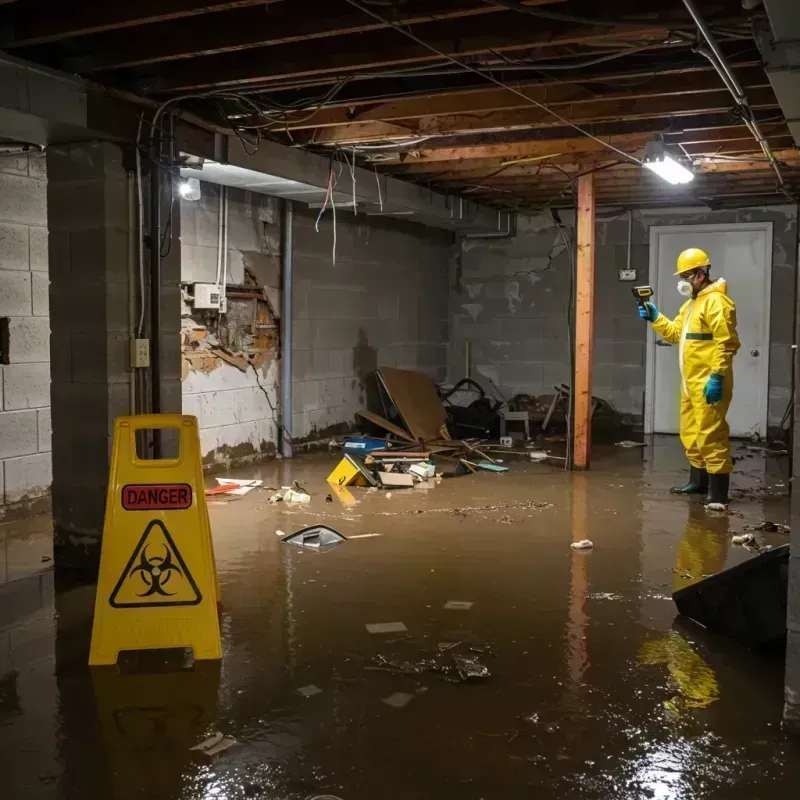 Flooded Basement Electrical Hazard in Boonville, MO Property