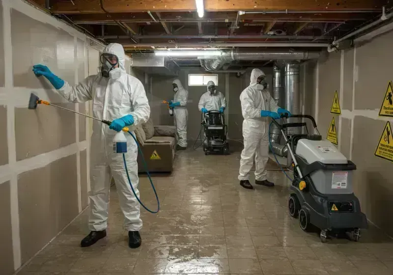 Basement Moisture Removal and Structural Drying process in Boonville, MO